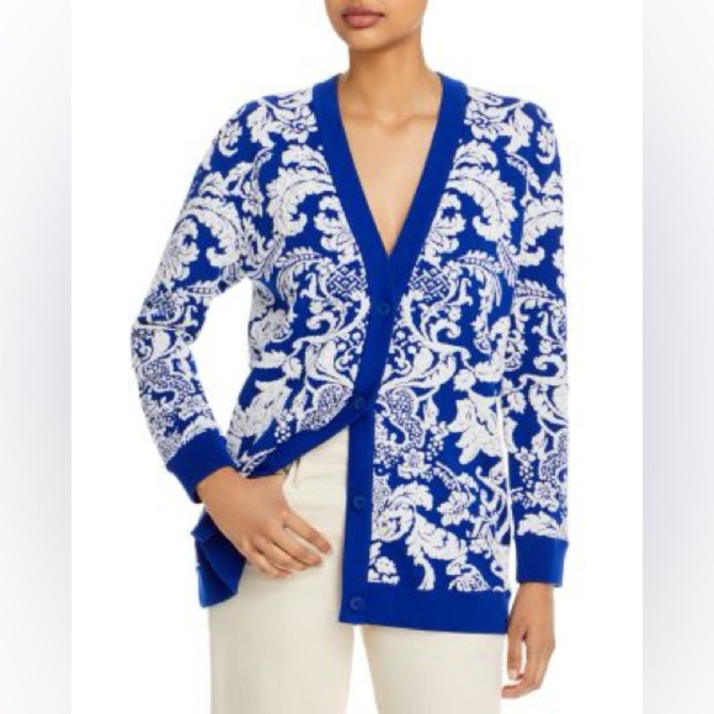 Alice + Olivia Bradford Jacquard Grandpa Cardigan
